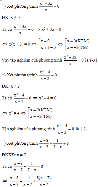 Trong các khẳng định sau, số khẳng định đúng là Tập nghiệm của phương trình x^2+3x/x+ 0 (ảnh 1)