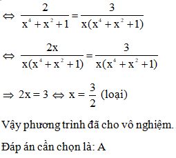 Số nghiệm của phương trình 2x^2-x-3/(2x-3)(x^2+x+1)-2x^2-5x+3/(2x-3)(x^2-x+1)=6x-9/x(2x-3)(x^4+x^2+1) là  (ảnh 3)