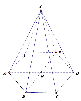 Hình chóp lục giác đều có bao nhiêu mặt? 4  5  6  7 (ảnh 1)
