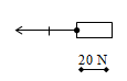 Hình nào sau đây biểu diễn đúng lực kéo F tác dụng lên vật theo phương nằm ngang, chiều từ trái sang phải, F = 20N? (ảnh 1)