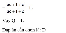 Cho a, b, c thỏa mãn abc = 2017. Tính giá trị biểu thức sau Q= (ảnh 2)