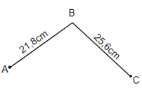  Cho đường gấp khúc ABC có số đo như hình vẽ Tính độ dài đường gấp khúc ABC (ảnh 1)