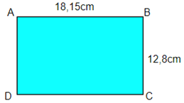   Cho hình chữ nhật có số đo như hình vẽ Tính chu vi hình chữ nhật ABCD (ảnh 1)