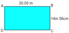  Cho hình chữ nhật ABCD có số đo như hình vẽ Tính chu vi hình chữ nhật ABCD. (ảnh 1)