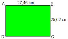 Cho hình chữ nhật ABCD có số đo như hình vẽ. Tính chu vi hình chữ nhật ABCD.  A. 105, 15 cm  (ảnh 1)