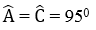 Tứ giác ABCD có AB = BC, CD = DA,góc B = 100 độ, gócD ̂= 70 độ. Tính (ảnh 4)