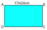 Cho hình chữ nhật ABCD có số đo như hình vẽ biết độ dài cạnh AB lớn hơn độ dài cạnh BC là 7,34 m. (ảnh 1)