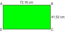  Cho hình chữ nhật ABCD có số đo như hình vẽ. Tính chu vi hình chữ nhật ABCD. A. 227, 35 cm (ảnh 1)