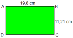  Cho hình chữ nhật ABCD có số đo như hình vẽ Tính chu vi hình chữ nhật ABCD  A. 62, 01 cm (ảnh 1)