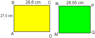  Cho hình chữ nhật ABCD và hình vuông MNPQ có số đo như hình vẽ.  Vậy chu vi hình chữ nhật ABCD  ? (ảnh 1)