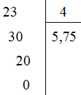 Điền số thập phân thích hợp vào chỗ chấm sau: (Ghi chú: viết đáp án ở dạng gọn nhất) 23-> 4 (ảnh 1)