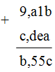 Thay a, b, c, d, e bởi các chữ số thích hợp (ảnh 1)