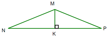 MK là chiều cao tương ứng với cạnh đáy NP  B. MK là chiều cao tương ứng với cạnh đáy NK (ảnh 1)