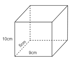 Cho hình hộp chữ nhật có số đo như hình  vẽ. Tính diện tích xung quanh của hình hộp chữ nhật đó. A. 250cm^ 2   (ảnh 1)