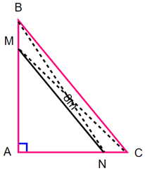 Một miếng đất hình tam giác có một góc uông. Cạnh góc vuông thứ nhất dài 40m, cạnh góc vuông thứ hai dài (ảnh 1)