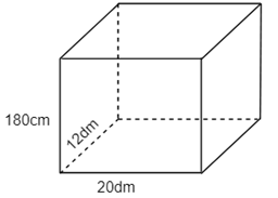 Cho hình hộp chữ nhật có số đo như hình vẽ. Tính diện tích xung quanh của hình hộp chữ nhật đó. (ảnh 1)