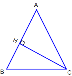  Bạn Bình vẽ đường cao của tam giác ABC ứng với cạnh đáy AB như trên đúng hay sai? (ảnh 1)