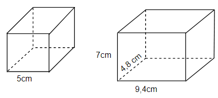 Cho hình lập phương và hình hộp chữ nhật có số đo như hình vẽ. Vậy diện tích xung quanh của hình lập phương ? (ảnh 1)