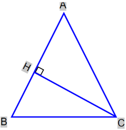 Hãy viết tên đáy và đường cao tương ứng của của hình tam giác trên:  Trong hình tam giác ABC: (ảnh 1)