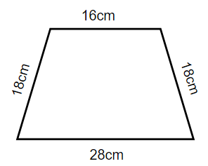 Điền đáp án đúng vào ô trống:  Cho hình thang có kích thước như hình vẽ dưới đây.  Tính tổng độ dài  (ảnh 1)