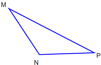 Hãy kể tên ba đỉnh của hình tam giác trên (ảnh 1)