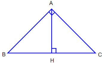  Cho hình tam giác ABC có góc A vuông, đường cao AH. Cạnh BC = 50cm, chu vi hình tam giác ABC là 120cm. (ảnh 1)