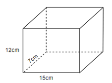 Cho hình hộp chữ nhật có số đo như hình vẽ Tính diện tích toàn phần của hình hộp chữ nhật đó. (ảnh 1)