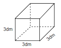 Cho hình lập phương có số đo như hình vẽ. Tính diện tích xung quanh của hình lập phương đó. (ảnh 1)