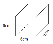  Cho hình lập phương có số đo như hình vẽ. Tính diện tích toàn phần của hình lập phương đó. (ảnh 1)