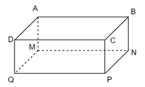 Mặt đáy ABCD của hình hộp chữ nhật trên có các cặp cạnh nào bằng nhau? A. Cạnh AB = CD (ảnh 1)