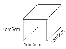 Cho hình lập phương có số đo như hình vẽ. Tính diện tích toàn phần của hình lập phương đó. hình vẽ. A. 1150cm^ 2  (ảnh 1)