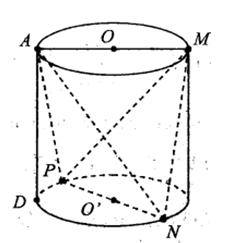 một mảnh bìa hình chữ nhật ABCD với AB=4a, AD=2a (ảnh 2)