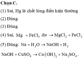 Cho các phát biểu sau: (1) Tất cả các nguyên tố kim loại (ảnh 1)