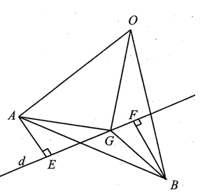 Trong không gian Oxyz, cho hai điểm A(4;2;−6), B(2;4;1). Gọi d (ảnh 1)