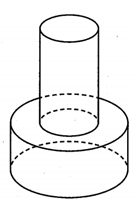 Một khối đồ chơi gồm hai khối trụ (H1), (H2) xếp chồng lên nhau lần (ảnh 1)
