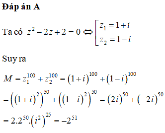Gọi z1, z2 là hai nghiệm phức của phương trình z^2-2z+2=0 (ảnh 1)