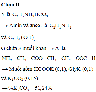 Cho hỗn hợp E gồm 0,1 mol X (C5H9O4N) và 0,15 mol Y (ảnh 1)