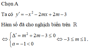 Gọi S là tập hợp tất cả các giá trị nguyên của tham số m để hàm số (ảnh 1)