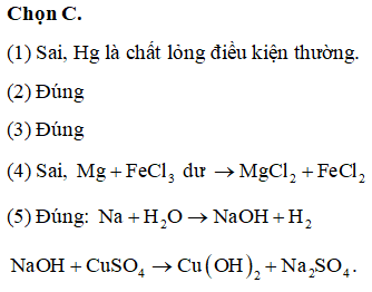 Cho các phát biểu sau: (1) Tất cả các nguyên tố kim loại đều (ảnh 1)