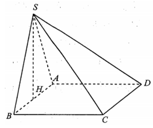 Cho hình chóp S.ABCD có đáy ABCD là hình vuông cạnh a, tam giác (ảnh 1)