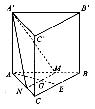 Cho khối lăng trụ ABC.A’B’C’. Đường thẳng đi qua trọng tâm (ảnh 1)