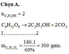 Glucozơ lên men thành ancol etylic theo phản ứng sau: C6H12O6 (ảnh 1)