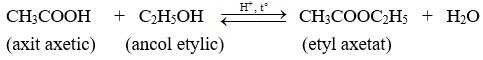 Phản ứng este hóa giữa ancol etylic và axit axetic tạo thành sản phẩm có tên gọi là gì (ảnh 1)