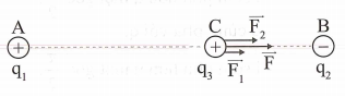 Hai điện tích q1 = 8.10^-8 C; q2 = -8.10^-8 C (ảnh 1)