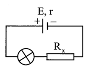 Cho mạch điện như hình vẽ. Biết E = 12V, r = 4 omega (ảnh 1)
