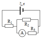 Cho mạch điện có sơ đồ như hình bên: epsilon = 12 V; R1 = 4 omega (ảnh 1)
