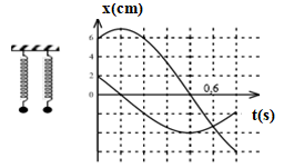 Hai con lắc lò xo giống nhau được treo vào hai điểm ở cùng độ cao (ảnh 1)