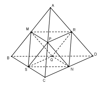 Các trung điểm của tất cả các cạnh của hình tứ diện đều là các đỉnh (ảnh 1)