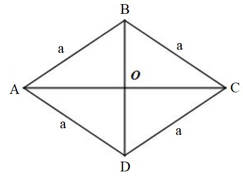 Cho hình thoi ABCD có cạnh bằng a, góc BAD=60. Tính vecto AB+vecto AD (ảnh 1)