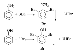 Anilin (C6H5NH2) và phenol (C6H5OH) đều có phản ứng với (ảnh 1)